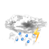 starkes Gewitter mit Schneeregen